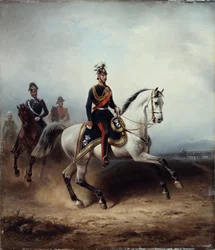 Frederick III Wilhelm no campo de Bornstedter, 1858